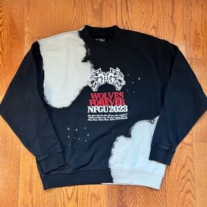 Darc Sport Wolves Forever Black and White Crewneck size large New with Tags